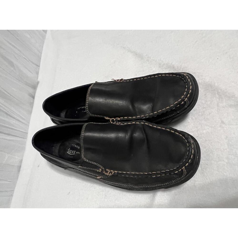 Classic Black Men's Bass Leather Loafers Slip-On Shoes 9.5‎